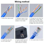 100 Adet Cat6e Korumalı Olmayan Pass Through RJ45 Konnektör Modüler Fiş - 4