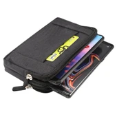 Spor Denim Evrensel Telefon Bel Çantası 5.5-6.3 İnç Siyah L Beden - 7