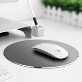 Dairesel Şekilli Alüminyum Alaşımlı Çift Taraflı Kaymaz Masaüstü Mouse Pedi - 8