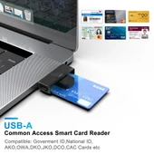 Rocketek CR318 USB 2.0 Akıllı Kart Okuyucu SIM ID CAC Kart Destekli - 2