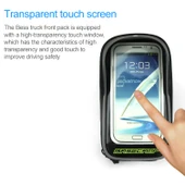 BaseCamp BC-305 Bisiklet Telefon Çantası Yesil 5.8 Inç 15x8cm ve Altı Akıllı Telefonlar için Şeffaf Pencereli ve Güneşlikli - 6