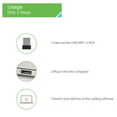 Mini ANT Plus USB Adaptör Bisiklet Hız Sensörü Kablosuz ve Kablolu - 6
