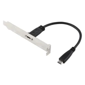 20cm USB-C Tipi Panel Braket Dişi-Erkek Uzatma Kablosu - 2