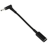 PD 100W 18.5-20V 3.0x1.0mm Dirsek USB-C Tip C Adaptör Naylon Örgü Kablo - 4