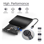 Fırçalanmış Doku USB 30 Pop Up Taşınabilir Harici DVD Yazıcı - 7