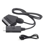 Scart HDMI Dönüştürücü Video Ses Adaptör Kablosu Siyah - 1
