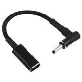 PD 100W 18.5-20V 3.0x1.0mm Dirsek USB-C Tip C Adaptör Naylon Örgü Kablo - 1