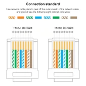 100 Adet Cat6e Korumalı Olmayan Pass Through RJ45 Konnektör Modüler Fiş - 3
