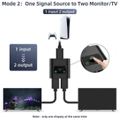 2 Giriş 1 Çıkış 4K HD Çift Yönlü HDMI Anahtarı Model SL - 5