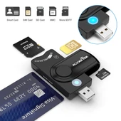 ROCKETEK CR310 USB 2.0 Çok Fonksiyonlu Kart Okuyucu TF SD SIM Akıllı Kart - 3