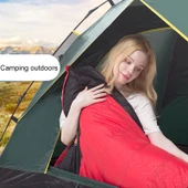 Outdoor Kamp Uyku Tulumu Pamuklu İç Mekan Uyku Yatağı Mavi 210x80cm 1.6kg - 10