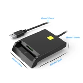 Rcoketek CR301 Akıllı CAC Kart Okuyucu USB 2.0 Banka Kartı SIM Kart Vergi Okuyucu Siyah - 7