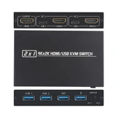 AM KVM201CL 2x1 4K HDMI USB KVM Anahtarı Metal Kasa - 4