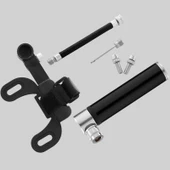 Manuel Mini Taşınabilir Bisiklet Pompası Alüminyum Alaşım Gümüş Renk Lastik Tamir Setli - 8