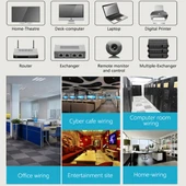 1 Metre CAT7 10 Gigabit Ethernet Ultra İnce Yama Kablosu Siyah Korumalı RJ45 Konnektörlü - 6