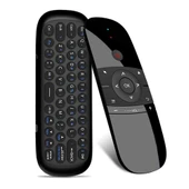 W1 Kablosuz QWERTY 57 Tuşlu Klavye 2.4G Hava Mouse Uzaktan Kumanda LED Gösterge Android TV Kutusu Mini PC Akıllı TV Projektör HTPC Hepsi Bir Arada PC TV - 1