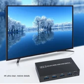 AM KVM201CL 2x1 4K HDMI USB KVM Anahtarı Metal Kasa - 6