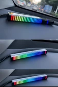 Sese Duyarlı RGB LED Işık Şerit Müzik Ritmine Göre Renk Değiştiren Ambiyans Aydınlatma Otomatik Efektli Dekoratif Işık Sistemi - 5