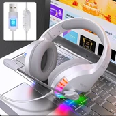 YINDIAO Q2 Kablolu Oyuncu Kulaklığı Mikrofonlu Beyaz USB Ses Kartlı - 1