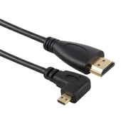50cm Sol Açılı 4K HDMI Erkek - Mikro HDMI Erkek Altın Kaplama Adaptör Kablosu - 1