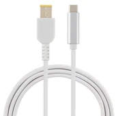 Lenovo Dizüstü Bilgisayar İçin USB-C Tip Cden Büyük Kare Erkek Güç Şarj Kablosu 1.5 Metre - 1