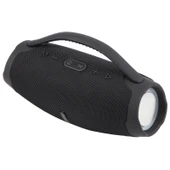 BOX3 Mini LED Su Sıçramasına Dayanıklı Taşınabilir Bluetooth Stereo Hoparlör Dahili Mikrofon Siyah - 1