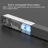 LEERFEI E91 10W Uzun Çubuk Şekilli Çift Hoparlörlü Bluetooth Ses Sistemi Siyah - 5