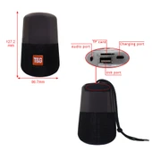 T G TG168 Taşınabilir Kablosuz Bluetooth V50 Stereo Hoparlör Kulp Dahili Mikrofon LED Işıklı TF Kart USB AUX FM Cyan - 8