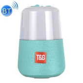 T G TG168 Taşınabilir Kablosuz Bluetooth V50 Stereo Hoparlör Kulp Dahili Mikrofon LED Işıklı TF Kart USB AUX FM Cyan - 1