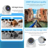 A5 Akıllı Conch WiFi Kamera 1080P HD Gece Görüşlü IP Kamera USB Güç Girişi Beyaz - 5