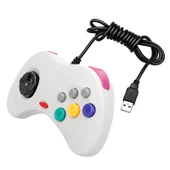 USB Bilgisayar Oyun Kolu Sega Saturn Uyumlu Beyaz - 4