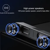 LEERFEI E91 10W Uzun Çubuk Şekilli Çift Hoparlörlü Bluetooth Ses Sistemi Siyah - 4