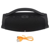 BOX3 Mini LED Su Sıçramasına Dayanıklı Taşınabilir Bluetooth Stereo Hoparlör Dahili Mikrofon Siyah - 4