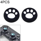 4'lü Beyaz Sevimli Kedi Pati Silikon Koruyucu Kapak PS4 PS3 PS2 Xbox360 XboxOne WiiU Oyun Kolu Joystick - 1