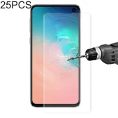 Samsung Galaxy S10 Uyumlu 25 Adet 3D Kavisli Tam Ekran Temperli Cam Koruyucu Şeffaf - 1