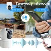 A10 Mini 360 Derece PTZ WiFi Güvenlik Kamerası Beyaz Gece Görüşlü Akıllı Ev IP Kamera Bebek Monitörü - 8