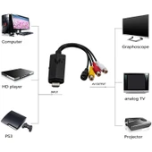 HD Video HDMI to 3RCA AV CVBS Dönüştürücü Adaptör - 4