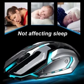 Chasing Leopard K1 USB Kablolu Optik Oyuncu Mouse 1600 DPI Ayarlanabilir 3 Hızlı LED Işıklı Sessiz Siyah 1.3m Kablo - 11