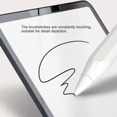 Apple Pencil 1 ve 2 Uyumlu M3 Uzun Metal Uç Beyaz - 2