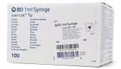BD Luer Lock 1 mL Steril Enjektör - 0,1 mL Hassasiyet - 100'lü Kutu - 5