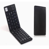 F66 Katlanabilir Bluetooth Kablosuz 66 Tuşlu Klavye Siyah - 1