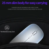 YINDIAO A2 Kablosuz Sessiz Mouse Beyaz 2.4GHz 1600DPI Ayarlanabilir RGB Işıklı Şarjlı - 10