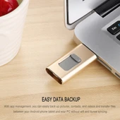 Richwell 3 in 1 128GB Metal USB Flash Bellek Type-C 8 Pin USB 30 OTG Fonksiyonlu Gri - 9