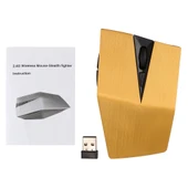 2.4GHz USB Alıcılı Ayarlanabilir 1200 DPI Kablosuz Optik Mouse Sarı - 5
