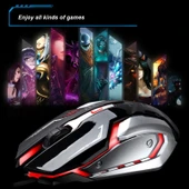 Chasing Leopard K1 USB Kablolu Optik Oyuncu Mouse 1600 DPI Ayarlanabilir 3 Hızlı LED Işıklı Sessiz Siyah 1.3m Kablo - 12