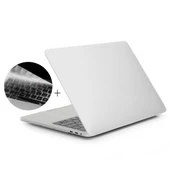 ENKAY Hat Prince 2si1 MacBook Pro 15.4 inç A1707 2016 Beyaz Mat Sert Kılıf ve İnce TPU Klavye Koruyucu - 1