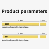 Apple Pencil 2 Üçgen Silikon Kalem Kılıfı Sarı - 3