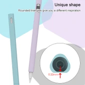 Apple Pencil 2 Üçgen Silikon Kalem Kılıfı Sarı - 6