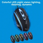 Chasing Leopard 199 Kablolu Optik Gaming Mouse Siyah 1600 DPI Ayarlanabilir Hız LED Işıklı 1.3 Metre Kablo - 5