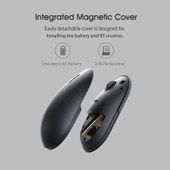 Xiaomi Siyah 2.4GHz 125Hz 1000DPI Şarjlı İnce Bilgisayar Mouse - 5